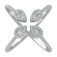 thumbnail image 1 of ARAIYA FINE JEWELRY 14K White Gold Round and Baguette shape Lab Grown Diamond Band Ring (1/2 cttw, VS Clarity, D-F Color) Size 9.5, 1 of 4