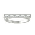 thumbnail image 1 of ARAIYA FINE JEWELRY 14K White Gold Round and Baguette shape Lab Grown Diamond Bar Band Ring (1/3 cttw, VS Clarity, D-E Color) Size 5, 1 of 1
