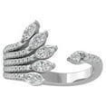 thumbnail image 1 of ARAIYA FINE JEWELRY 14K White Gold Round and Marquise-shape Lab Grown Diamond Wedding Band Ring (7/8 cttw, D-F Color, VS Clarity) Size 6.5, 1 of 4