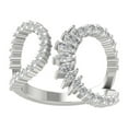 thumbnail image 1 of ARAIYA FINE JEWELRY 14K White Gold Round and Marquise shape Lab Grown Diamondsnake Band Ring (5/8 cttw, VS Clarity, D-E Color) Size 6.5, 1 of 1