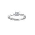 thumbnail image 1 of ARAIYA FINE JEWELRY 14K White Gold Round and Princess-shape Diamond Promise Ring (1/6 cttw, I-J Color, I2-I3 Clarity) Size 6, 1 of 6