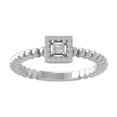thumbnail image 1 of ARAIYA FINE JEWELRY 14K White Gold Round and Princess-shape Diamond Promise Ring (1/6 cttw, I-J Color, I2-I3 Clarity) Size 8, 1 of 6