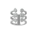 thumbnail image 1 of ARAIYA FINE JEWELRY 14K White Gold Round and Princess shape Lab Grown Diamond Band Ring (3/4 cttw, VS Clarity, D-F Color) Size 7, 1 of 4