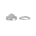 thumbnail image 1 of ARAIYA FINE JEWELRY 14K White Gold Round and Triangle-shape Diamond Engagement Ring (1 1/5 cttw, I-J Color, I2-I3 Clarity), Size 6.5, 1 of 5