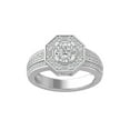 thumbnail image 1 of ARAIYA FINE JEWELRY 14K White Gold Round and baguette shape Lab Grown Diamond Engagement Ring (1 1/2 cttw, VS Clarity, D-F Color) Size 6, 1 of 5
