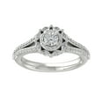 thumbnail image 1 of ARAIYA FINE JEWELRY 14K White Gold Round and marquise-shape Diamond Engagement Ring (7/8 cttw, I2-I3 Clarity, I-J Color) Size 5.5, 1 of 5