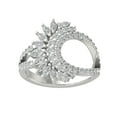 thumbnail image 1 of ARAIYA FINE JEWELRY 14K White Gold Round and marquise-shape Diamond Fashion Ring (1 cttw, I2-I3 Clarity, I-J Color) Size 6.5, 1 of 5