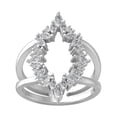 thumbnail image 1 of ARAIYA FINE JEWELRY 14K White Gold Round and marquise-shape Lab Grown Diamond Fashion Ring (3/4 cttw, VS Clarity, D-F Color) Size 8.5, 1 of 5