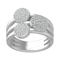 ARAIYA FINE JEWELRY 14K White Gold Round-shape Diamond Composite Ring (1/2 cttw, I2-I3 Clarity, I-J Color) Size 5.5