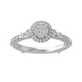 thumbnail image 1 of ARAIYA FINE JEWELRY 14K White Gold Round-shape Diamond Composite Ring (1/2 cttw, I2-I3 Clarity, I-J Color) Size 5, 1 of 5