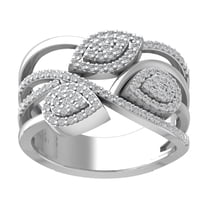 ARAIYA FINE JEWELRY 14K White Gold Round-shape Diamond Composite Ring (1/2 cttw, I2-I3 Clarity, I-J Color) Size 9.5