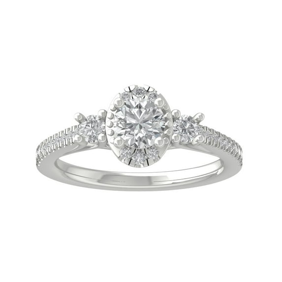 ARAIYA FINE JEWELRY 14K White Gold Round-shape Diamond Engagement Ring (1 cttw, I2-I3 Clarity, I-J Color) Size 6