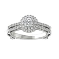 thumbnail image 1 of ARAIYA FINE JEWELRY 14K White Gold Round-shape Diamond Engagement Ring (3/4 cttw, I2-I3 Clarity, I-J Color) Size 9, 1 of 5