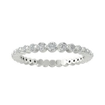 ARAIYA FINE JEWELRY 14K White Gold Round-shape Diamond Eternity Ring (1/2 cttw, I2-I3 Clarity, I-J Color) Size 8