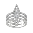 thumbnail image 1 of ARAIYA FINE JEWELRY 14K White Gold Round-shape Diamond Fashion Ring (1/2 cttw, I2-I3 Clarity, I-J Color) Size 5, 1 of 5