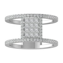 ARAIYA FINE JEWELRY 14K White Gold Round-shape Diamond Fashion Ring (3/4 cttw, I2-I3 Clarity, I-J Color) Size 7.5