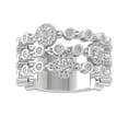 thumbnail image 1 of ARAIYA FINE JEWELRY 14K White Gold Round-shape Diamond Fashion Ring (3/4 cttw, I2-I3 Clarity, I-J Color) Size 7.5, 1 of 5
