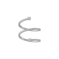 ARAIYA FINE JEWELRY 14K White Gold Round-shape Lab Grown Diamond Bypass Ring (2/5 cttw, VS Clarity, D-F Color) Size 9.5
