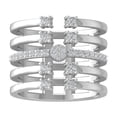 thumbnail image 1 of ARAIYA FINE JEWELRY 14K White Gold Round-shape Lab Grown Diamond Fashion Ring (1/2 cttw, VS Clarity, D-F Color) Size 7, 1 of 5