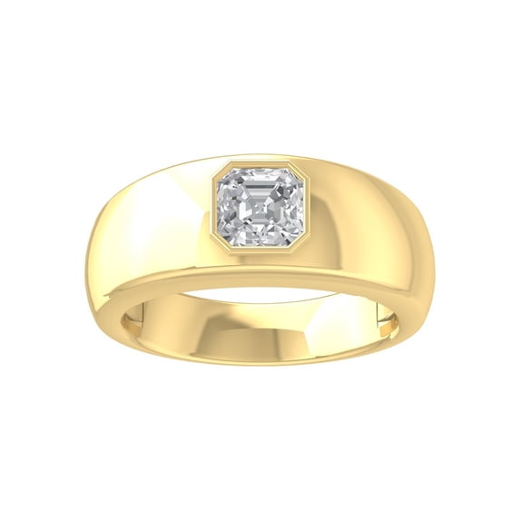 ARAIYA FINE JEWELRY 14K Yellow Gold Asscher-shape Diamond Fashion Ring (1 cttw, I2-I3 Clarity, I-J Color) Size 8.5
