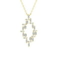 thumbnail image 1 of ARAIYA FINE JEWELRY 14K Yellow Gold Baguette and princess-shape Fashion Pendant with Gold Plated Silver Cable Chain Necklace (1/2 cttw, D-F Color, VS Clarity) 18", 1 of 1