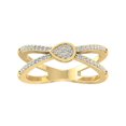 thumbnail image 1 of ARAIYA FINE JEWELRY 14K Yellow Gold Cluster Diamond Wedding Band Ring (1/5 cttw, I-J Color, I2-I3 Clarity) Size 10, 1 of 1