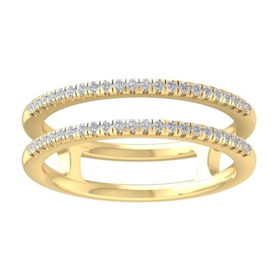 ARAIYA FINE JEWELRY 14K Yellow Gold Diamond Anniversary Band Ring (1/4 cttw, I-J Color, I2-I3 Clarity) Size 5.5