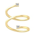 thumbnail image 1 of ARAIYA FINE JEWELRY 14K Yellow Gold Diamond Bypass Open Band Ring (1/6 cttw, I-J Color, I2-I3 Clarity) Size 9, 1 of 6