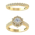 thumbnail image 1 of ARAIYA FINE JEWELRY 14K Yellow Gold Diamond Cluster Band Ring (1 cttw, I-J Color, I2-I3 Clarity) Size 7, 1 of 1