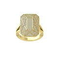 thumbnail image 1 of ARAIYA FINE JEWELRY 14K Yellow Gold Diamond Cluster Wedding Band Ring (1/2 cttw, I-J Color, I2-I3 Clarity) Size 6, 1 of 3