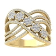 thumbnail image 1 of ARAIYA FINE JEWELRY 14K Yellow Gold Diamond Composite Cluster Engagement Ring (1 cttw, I-J Color, I2-I3 Clarity) Size 10, 1 of 6
