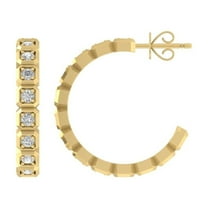 ARAIYA FINE JEWELRY 14K Yellow Gold Diamond Fashion Earrings (1/2 cttw, I2-I3 Clarity, I-J Color)