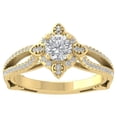 thumbnail image 1 of ARAIYA FINE JEWELRY 14K Yellow Gold Diamond Halo Engagement Ring (7/8 cttw, I-J Color, I2-I3 Clarity) Size 9.5, 1 of 4