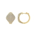 thumbnail image 1 of ARAIYA FINE JEWELRY 14K Yellow Gold Diamond Hoop Earrings (1 3/4 cttw, I2-I3 Clarity, I-J Color), 1 of 4