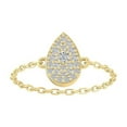 thumbnail image 1 of ARAIYA FINE JEWELRY 14K Yellow Gold Diamond Pear Chain Ring (1/6 cttw, I-J Color, I2-I3 Clarity) Size 7.5, 1 of 6