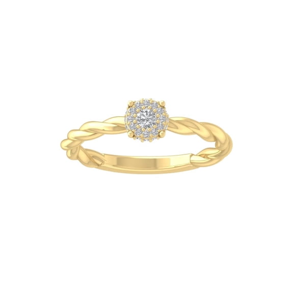 ARAIYA FINE JEWELRY 14K Yellow Gold Diamond Promise Ring (1/6 cttw, I2-I3 Clarity, I-J Color) Size 9