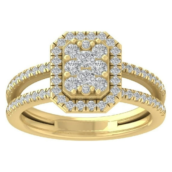 ARAIYA FINE JEWELRY 14K Yellow Gold Diamond Ring (3/4 cttw, I-J Color, I2-I3 Clarity) Size 7.5