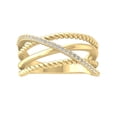 thumbnail image 1 of ARAIYA FINE JEWELRY 14K Yellow Gold Diamond Rope Ring (1/6 cttw, I-J Color, I2-I3 Clarity) Size 5, 1 of 6