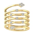 thumbnail image 1 of ARAIYA FINE JEWELRY 14K Yellow Gold Diamond Snake Band Ring (1/4 cttw, I-J Color, I2-I3 Clarity) Size 7.5, 1 of 1