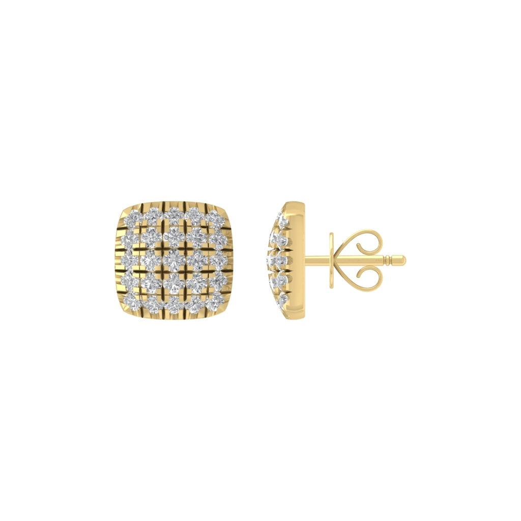 ARAIYA FINE JEWELRY 14K Yellow Gold Diamond Stud Earrings (1/2 cttw, I2-I3 Clarity, I-J Color)