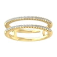 thumbnail image 1 of ARAIYA FINE JEWELRY 14K Yellow Gold Diamond Two Row Band Ring (1/4 cttw, I-J Color, I2-I3 Clarity) Size 5.5, 1 of 5