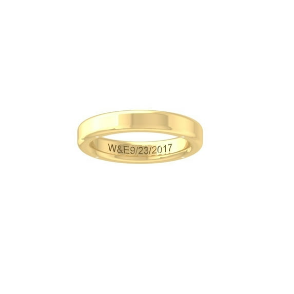 ARAIYA FINE JEWELRY 14K Yellow Gold Diamond Wedding Band Ring (1/20 cttw, I-J Color, I2-I3 Clarity) Size 9.5