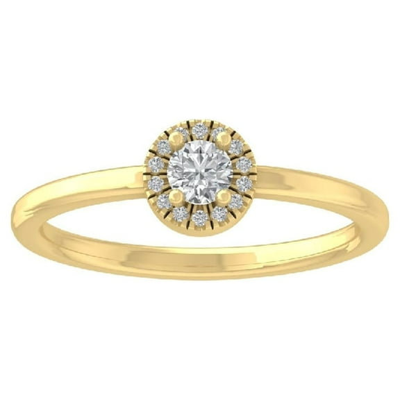ARAIYA FINE JEWELRY 14K Yellow Gold Diamond Wedding Band Ring (1/3 cttw, I-J Color, I2-I3 Clarity) Size 9