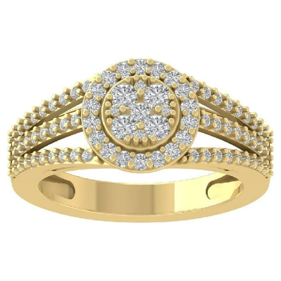 ARAIYA FINE JEWELRY 14K Yellow Gold Diamond Wedding Band Ring (3/4 cttw, I-J Color, I2-I3 Clarity) Size 5