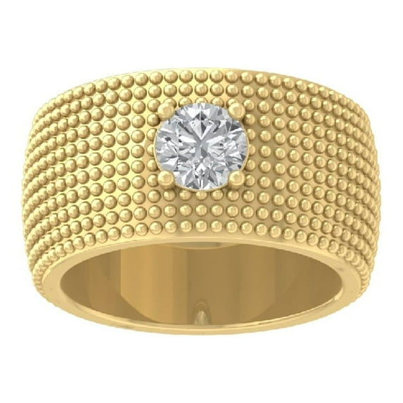 ARAIYA FINE JEWELRY 14K Yellow Gold Diamond Wedding Band Ring for Men's (1 3/4 cttw, I-J Color, I2-I3 Clarity) Size 8