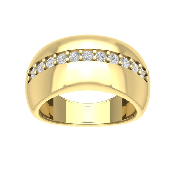 ARAIYA FINE JEWELRY 14K Yellow Gold Lab Grown Diamond Band Ring (1/2 cttw, D-F Color, VS Clarity), Size 5