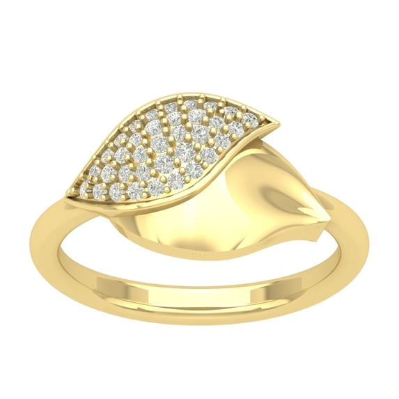 ARAIYA FINE JEWELRY 14K Yellow Gold Lab Grown Diamond Band Ring (1/4 cttw, D-F Color, VS Clarity), Size 7.5