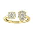 thumbnail image 1 of ARAIYA FINE JEWELRY 14K Yellow Gold Lab Grown Diamond Cluster Ring (1/2 cttw, D-F Color, VS1 Clarity) Size 9, 1 of 4