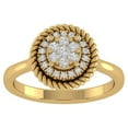 thumbnail image 1 of ARAIYA FINE JEWELRY 14K Yellow Gold Lab Grown Diamond Cluster Ring (1/3 cttw, D-F Color, VS Clarity), Size 5.5, 1 of 5