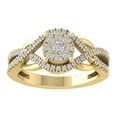 thumbnail image 1 of ARAIYA FINE JEWELRY 14K Yellow Gold Lab Grown Diamond Halo Band Ring (1/2 cttw, D-F Color, VS Clarity), Size 8, 1 of 4
